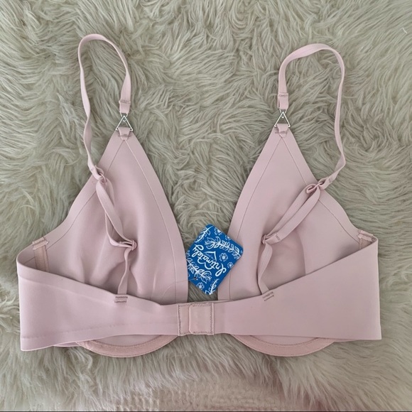 NEW free people pink Ari underwire neo bra 36C - Picture 4 of 9